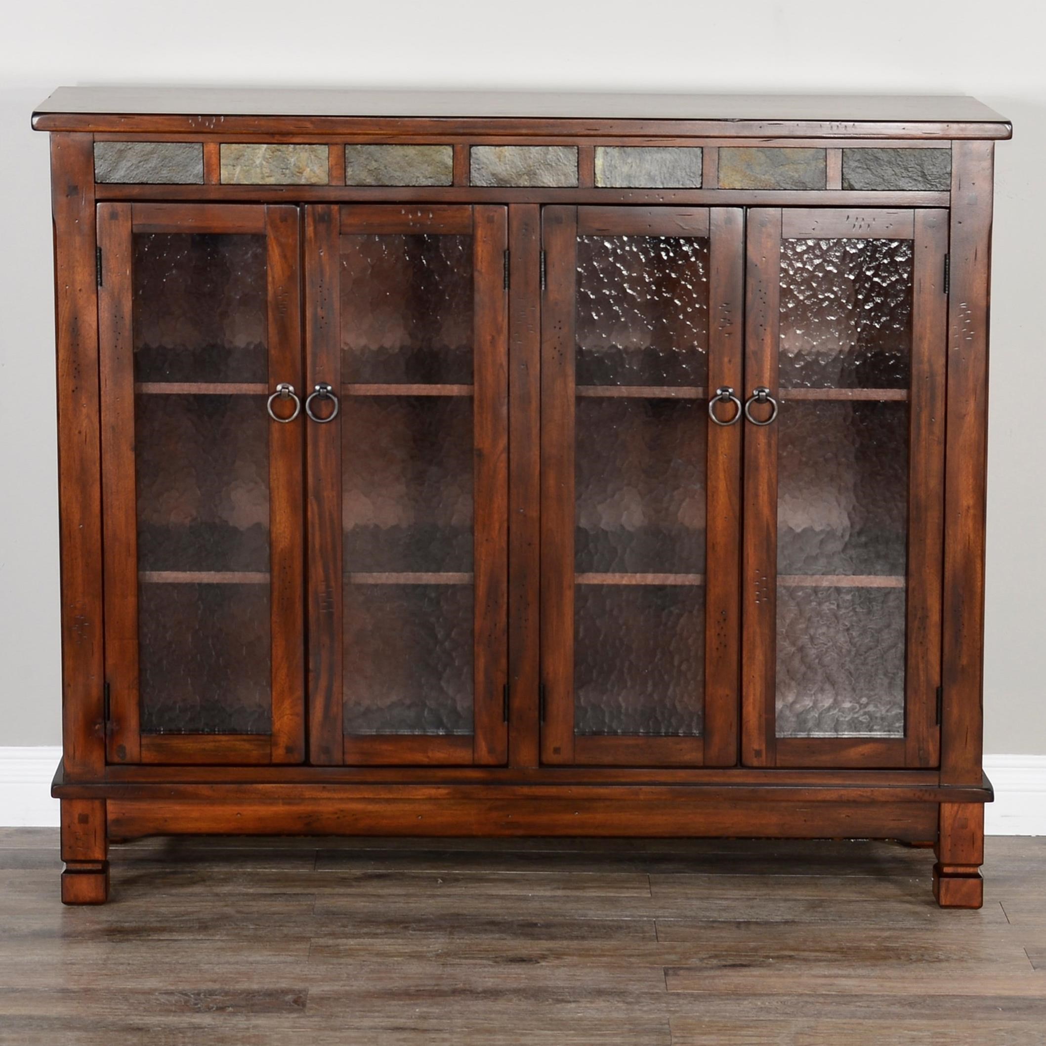 Sunny Designs Santa Fe 2 2813DC2 Bookcase With 4 Glass Doors Sparks